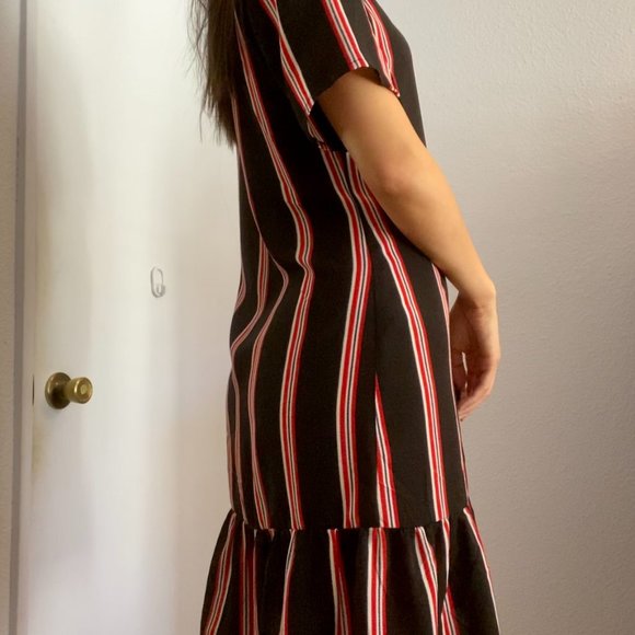 Striped Drop-waist Dress - Picture 2 of 5